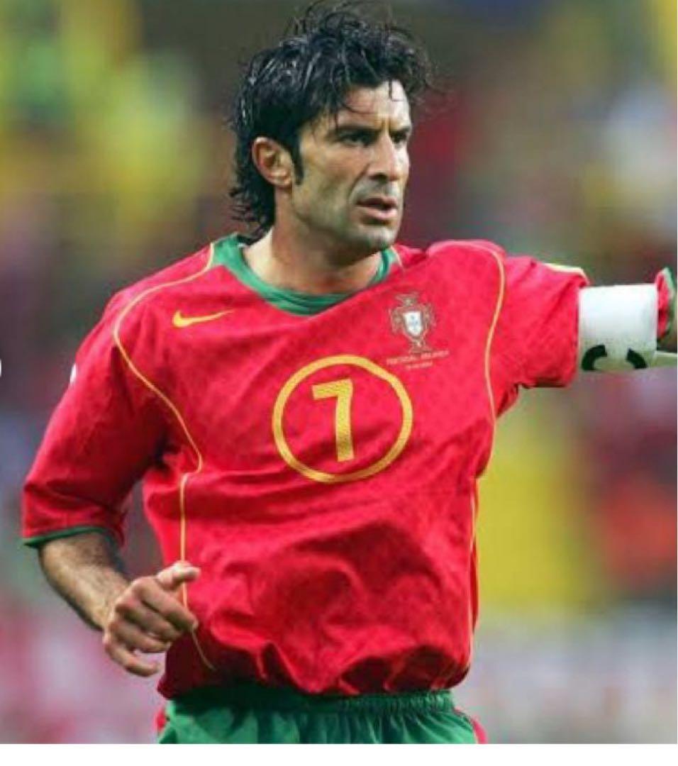 デッドストック ポルトガル代 フィーゴ 7番 ユーロ2004決勝マッチデイ