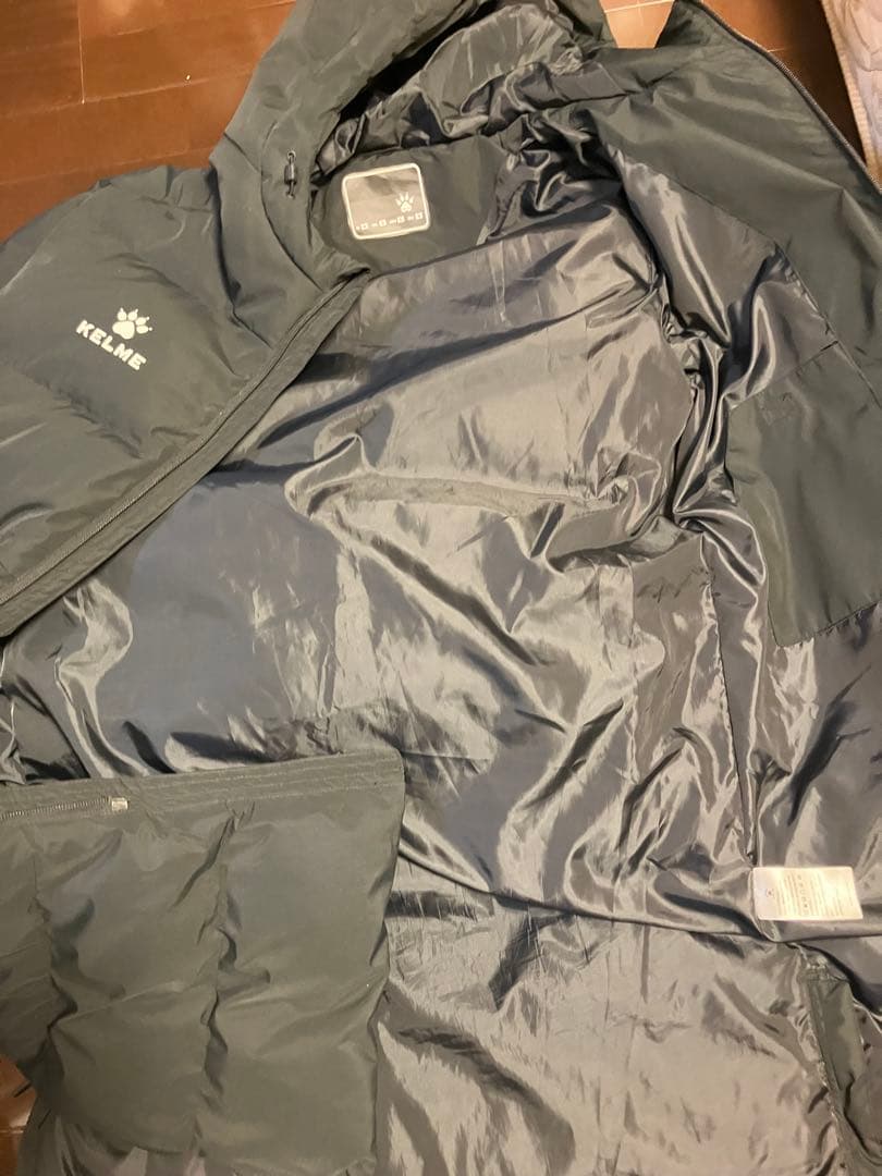 KELME ケルメ ロングベンチコート L 黒 防寒 中綿 サッカー