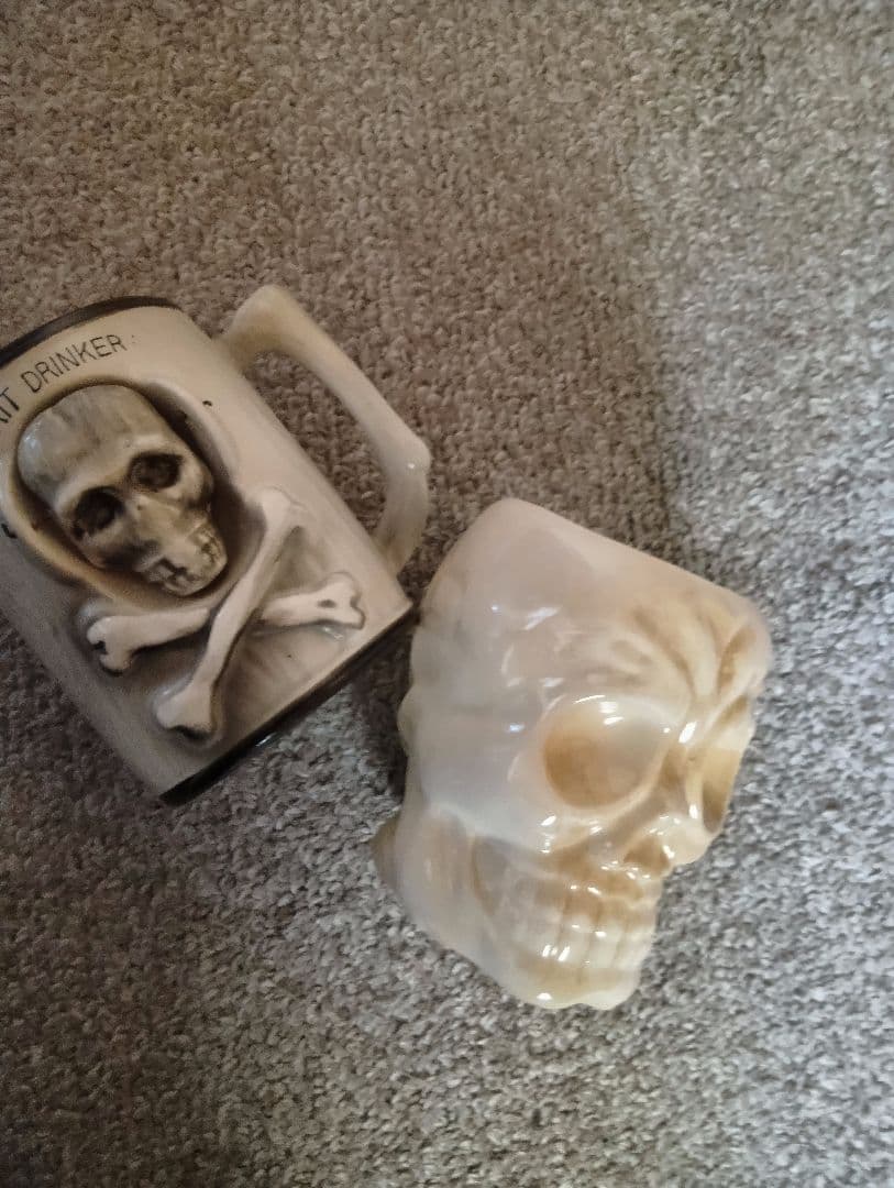 ヴィンテージ　スカル　マグカップ　2個セット　日本製