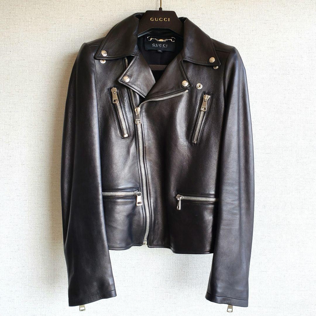 GUCCI ライダースジャケット ブラック 36サイズ - メルカリ