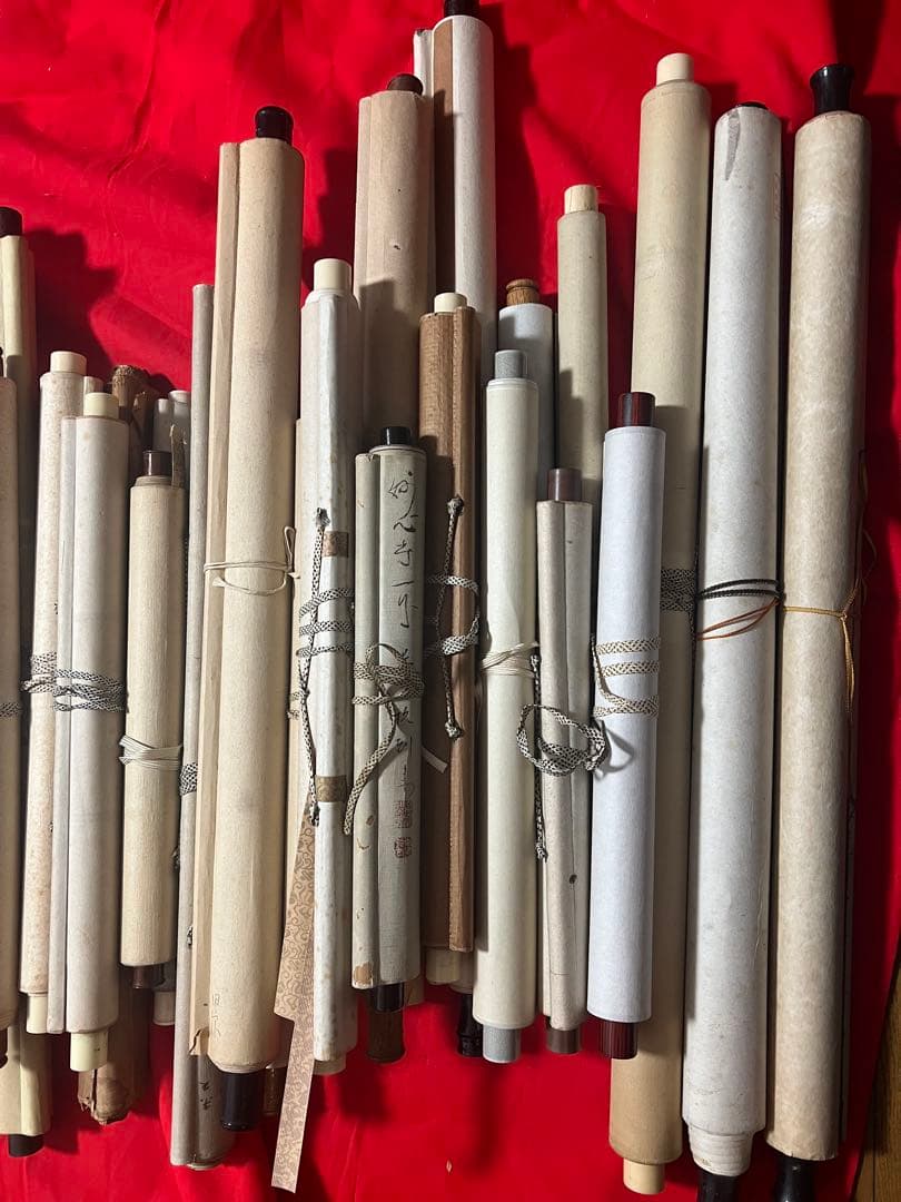 掛軸まとめて48本 日本書画 山水 拓本 色紙掛け中国書画 名画工芸画 など！