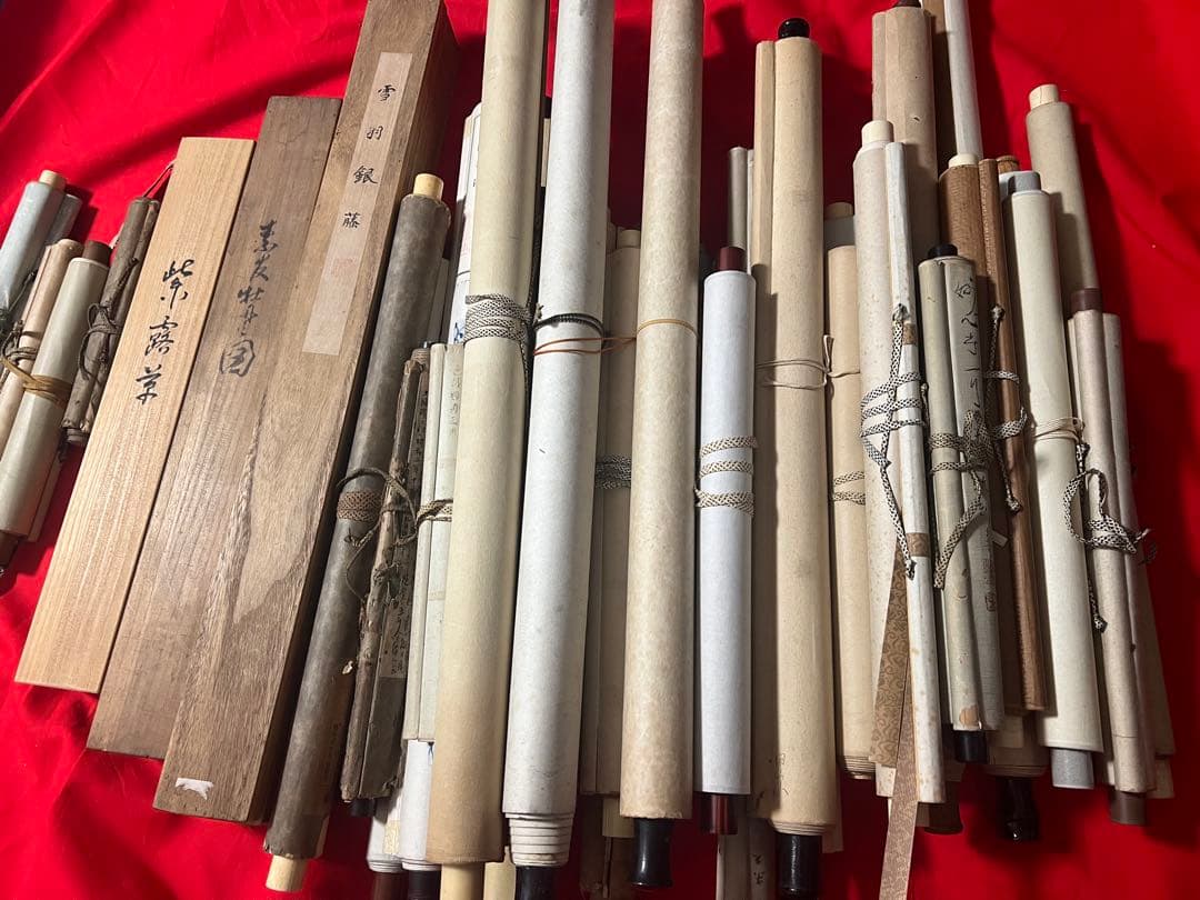 掛軸まとめて48本 日本書画 山水 拓本 色紙掛け中国書画 名画工芸画 など！