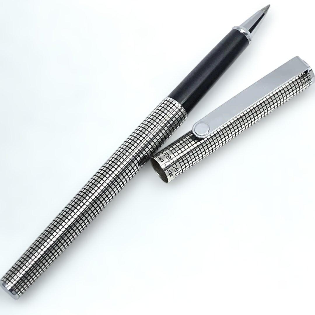 レア PILOT 銀無垢 ローリート ボールペン 格子柄 STERLING SV レア
