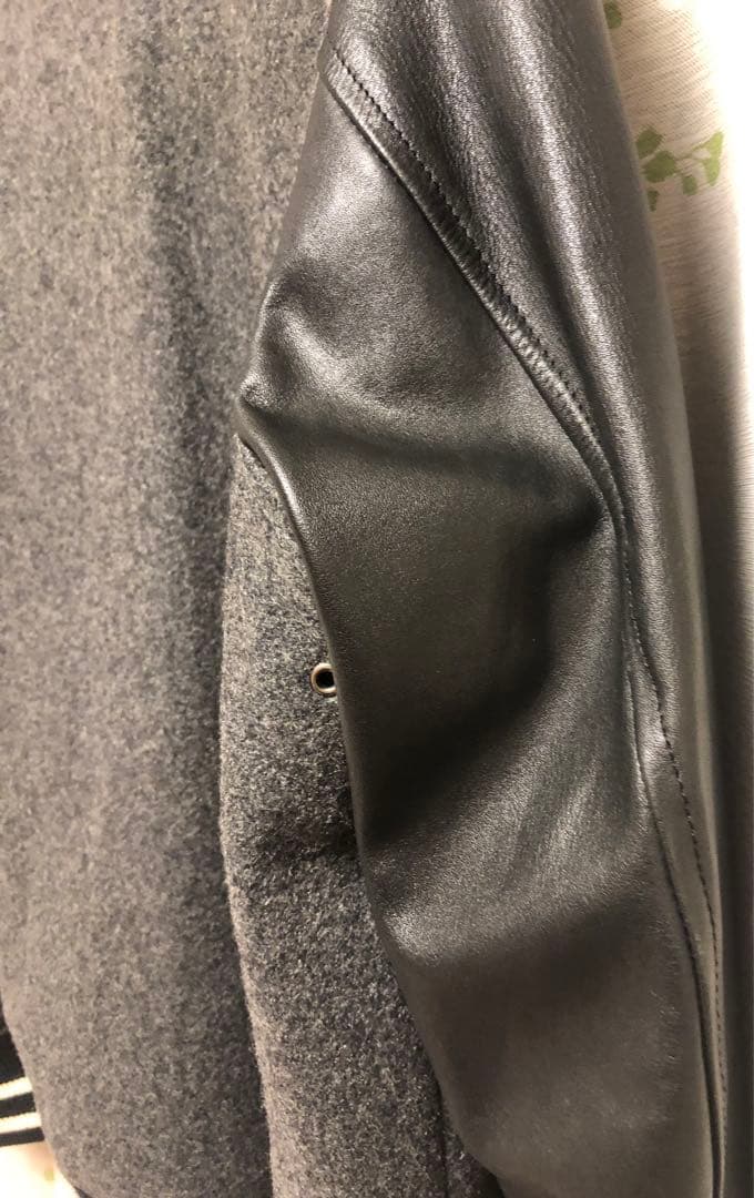 J.PRESS スタジャン グレー・ブラック　レザー