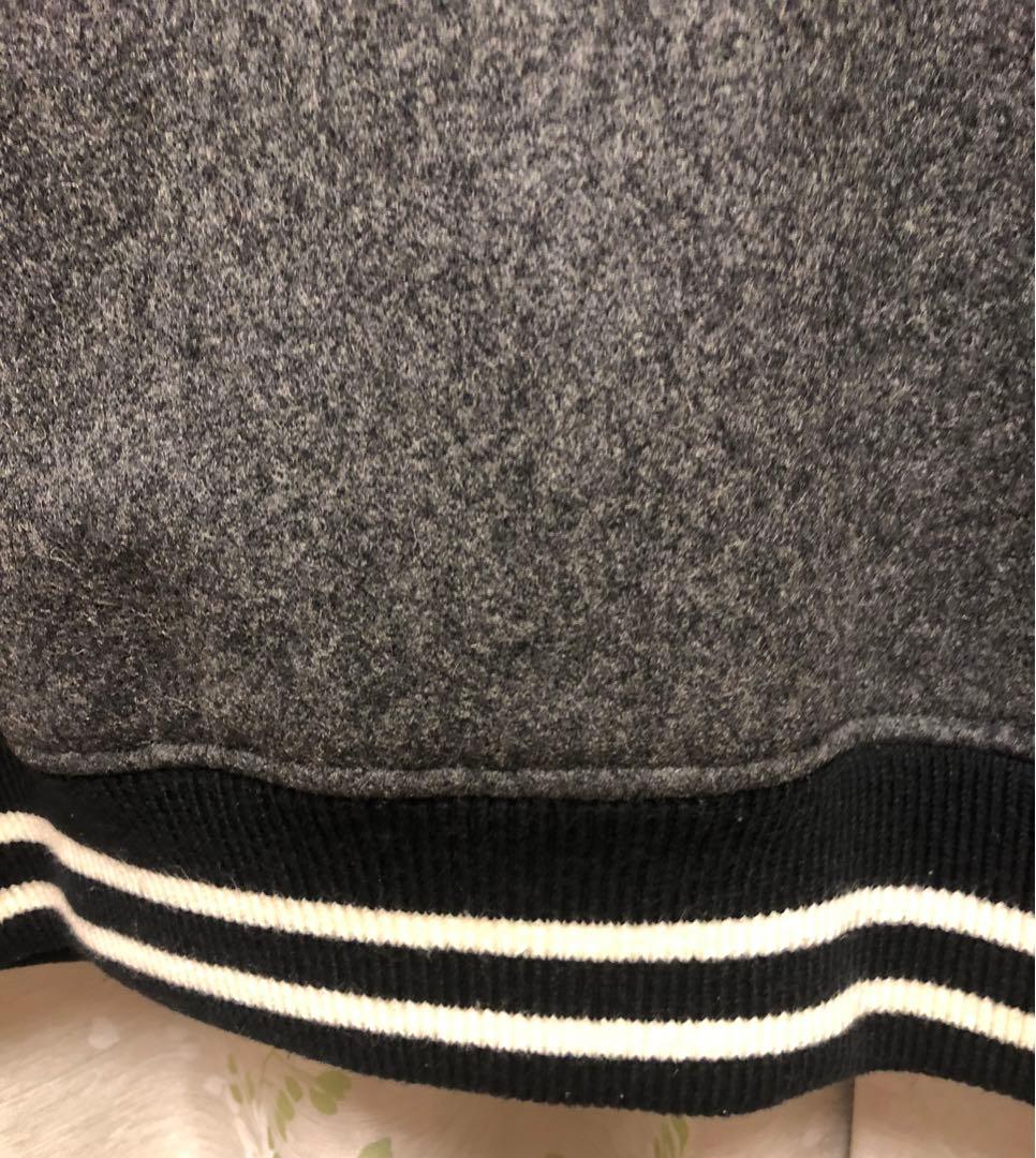 J.PRESS スタジャン グレー・ブラック　レザー