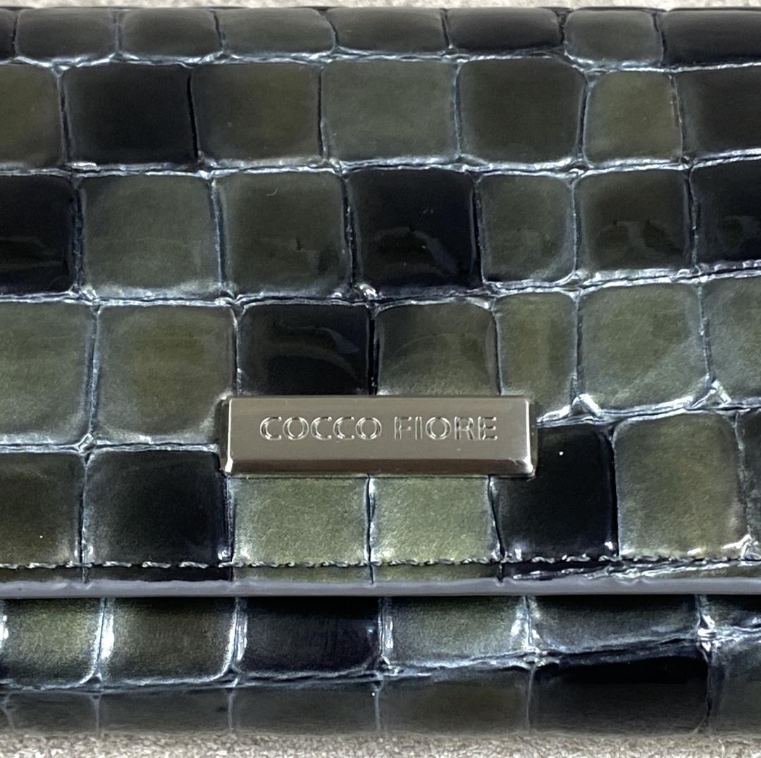 【未使用】 COCCO FIORE コッコフィオーレ 牛革 エナメル 長財布