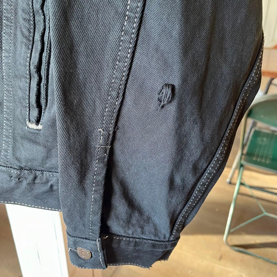 90's USA Levi's 後染め ブラックデニムジャケット スタッズ