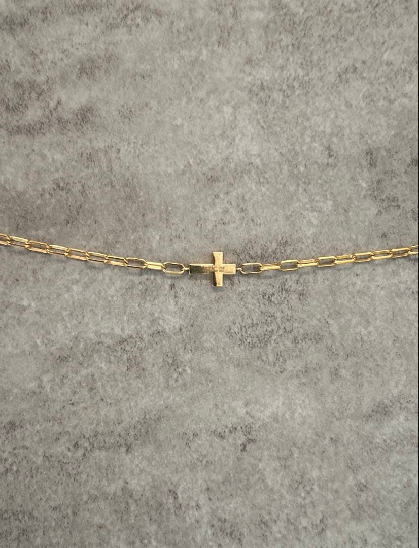 SJX DIAMOND CROSS ANKLET ゴールド