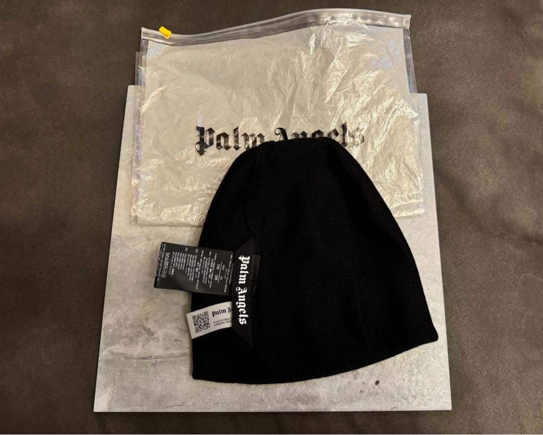 Palm Angels(パームエンジェルス) ロゴニットキャップ ジュノン着用