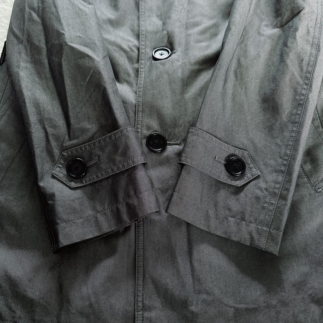 【バーバリーブラックレーベル】 ライナー付きステンカラーコート グレー系 M