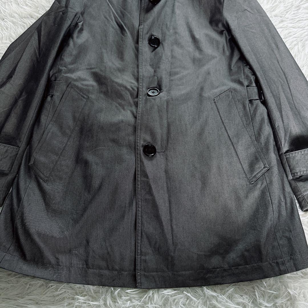 【バーバリーブラックレーベル】 ライナー付きステンカラーコート グレー系 M