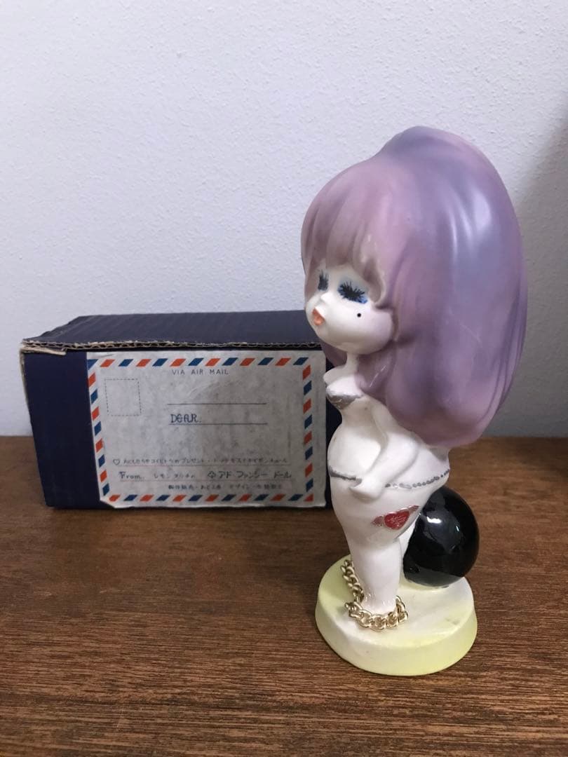 初期 水森亜土 亜土ちゃん 陶器 デッドストック ファンシードール 人形 レトロ