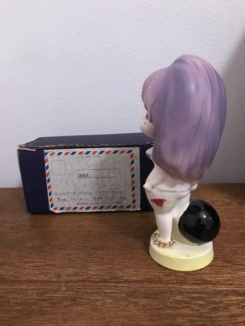 初期 水森亜土 亜土ちゃん 陶器 デッドストック ファンシードール 人形 レトロ