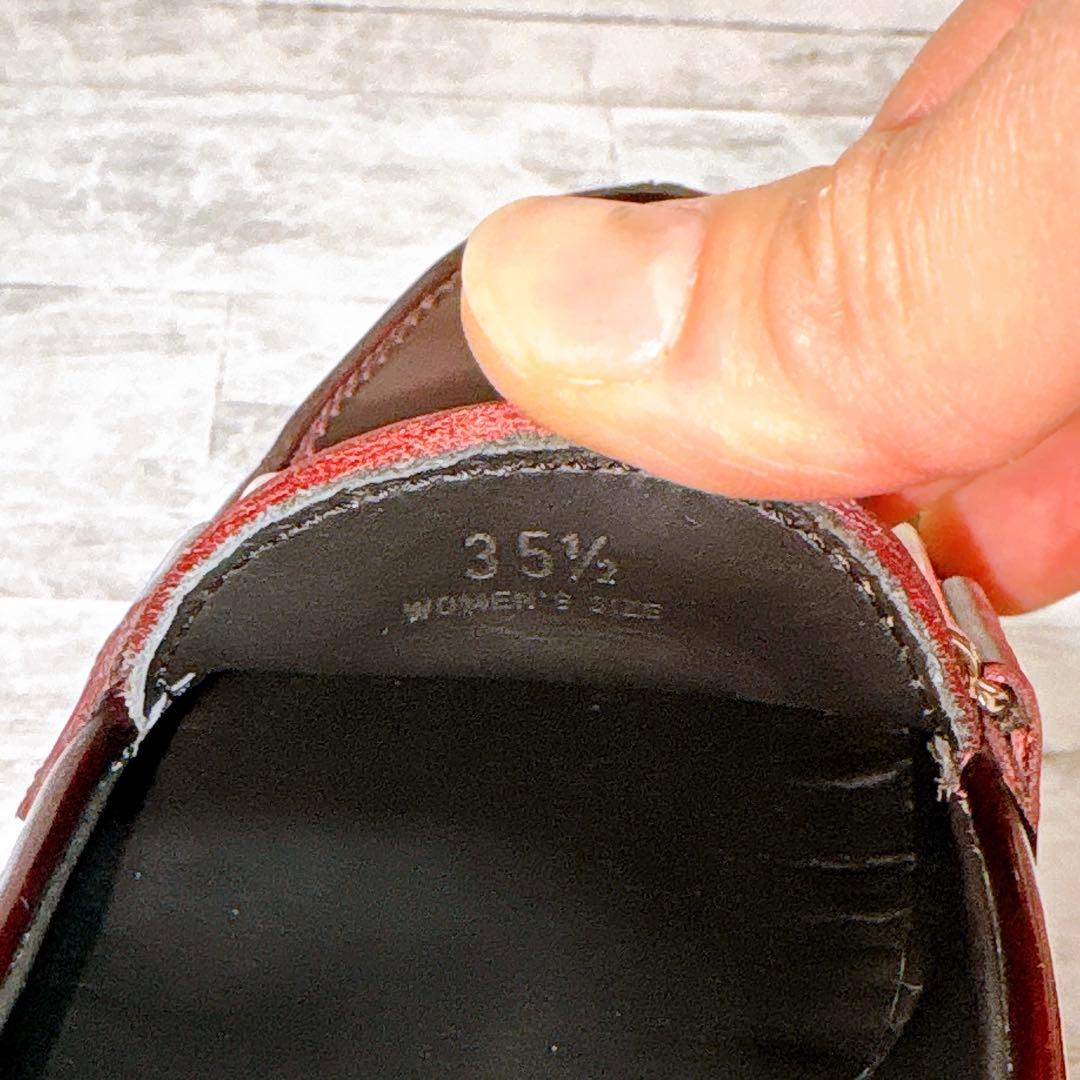 極美品✨トッズ ダブルT ローファー 35.5 22.5cm シルバー金具 濃茶