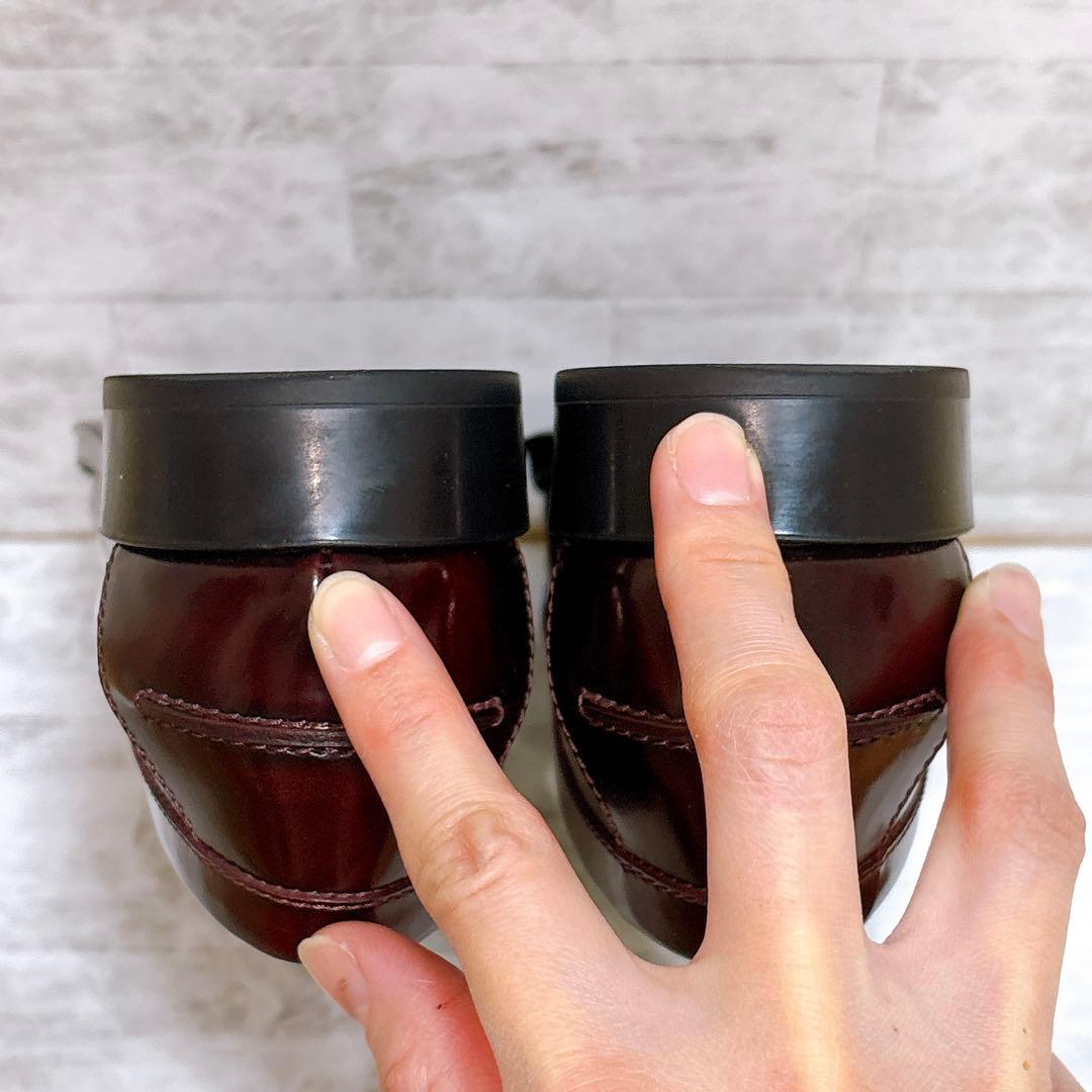 極美品✨トッズ ダブルT ローファー 35.5 22.5cm シルバー金具 濃茶