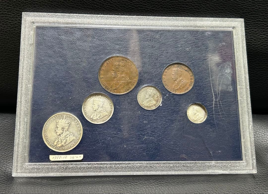 【希少】オーストラリア 1935年 十進法移行前ミントセット 銀貨あり