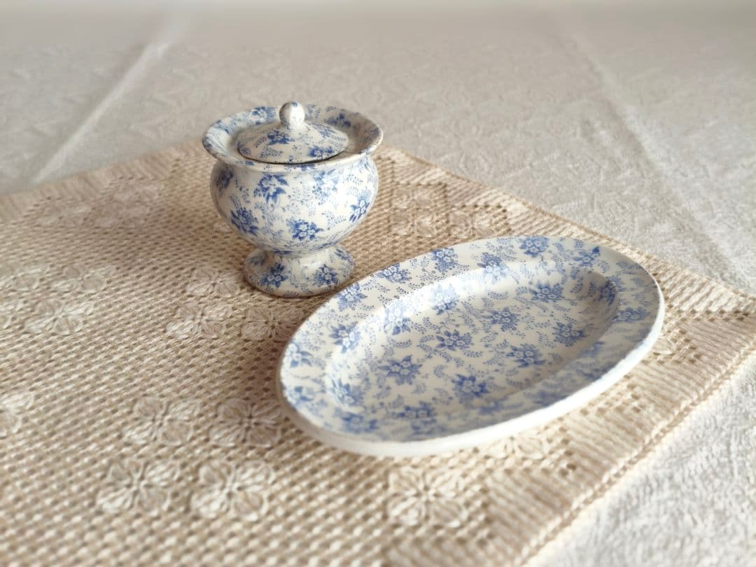 antique mini ❀ 小さなお花柄 蓋付き ポット | 激安通販のイーサプライ