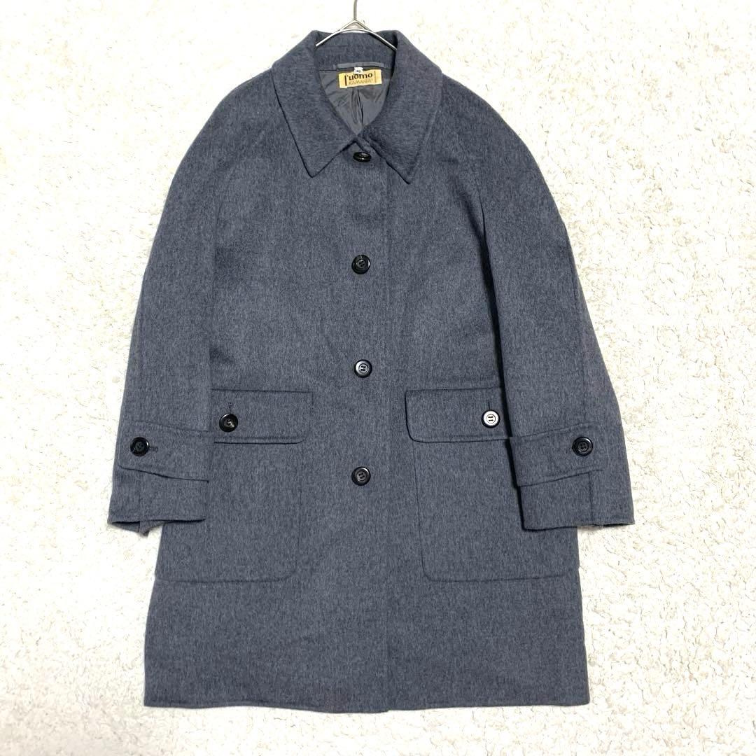 極美品 イタリア カマンタ カシミヤ100% コート グレー