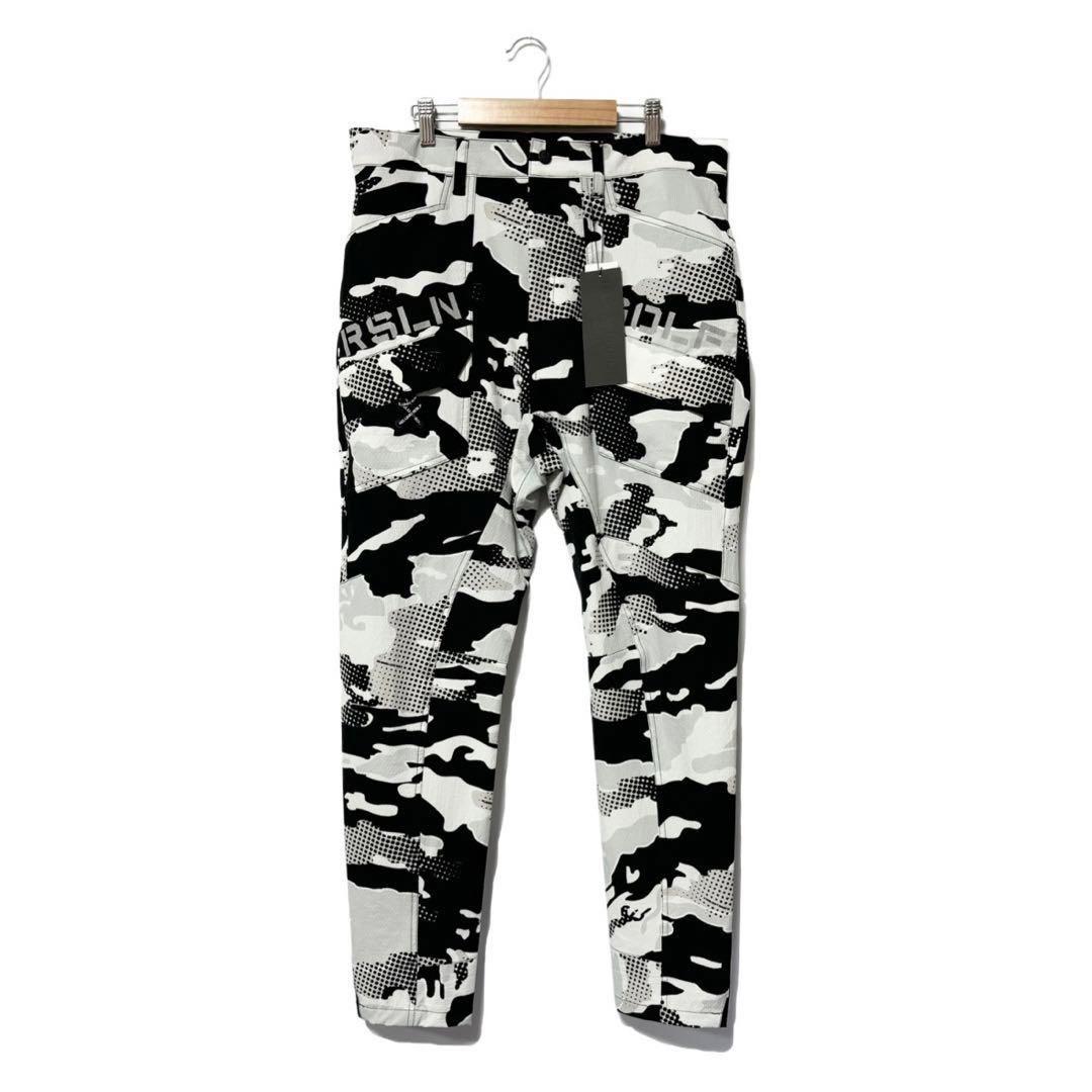 新品 ラッセルノ ドビー柄 ストレッチ ジョガー パンツ カモ グレー L 5