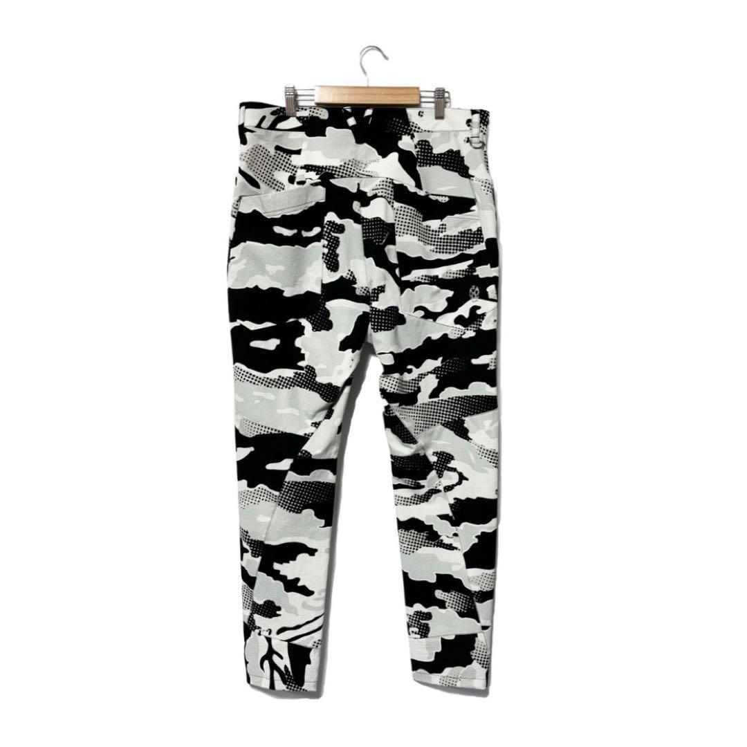 新品 ラッセルノ ドビー柄 ストレッチ ジョガー パンツ カモ グレー L 5