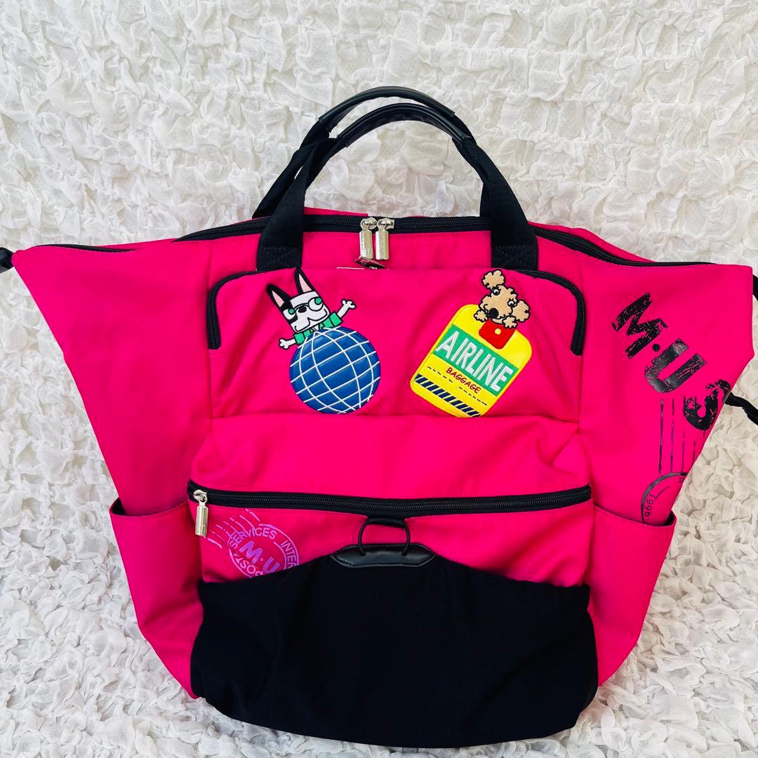 MU SPORTSスポーツ ゴルフボストントートバック刺繡3way大容量リュック