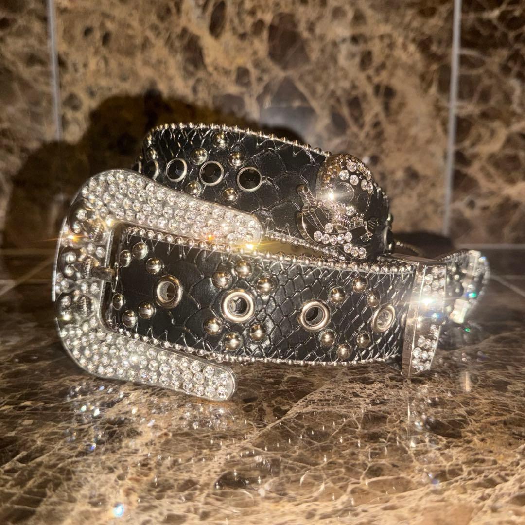 Hermetic Scull スカル スタッズベルト B.B.Simon クロコ