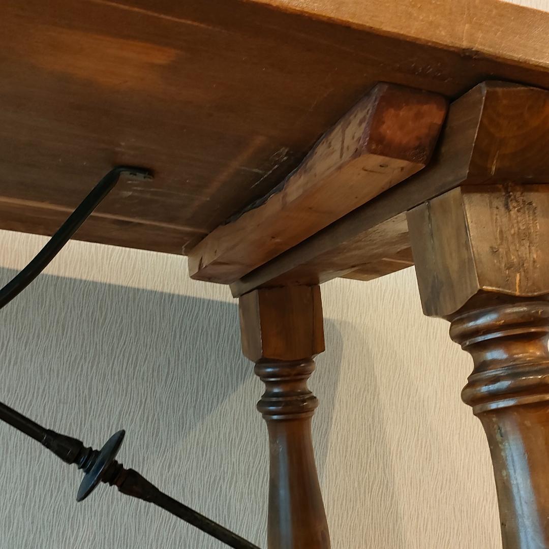 アンティークテーブル　ダイニング　ヨーロピアン　アイアン　天然木