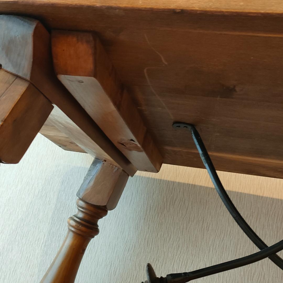 アンティークテーブル　ダイニング　ヨーロピアン　アイアン　天然木