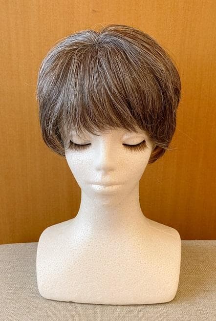 NAO-ARTナオアート ART-6-01 人毛MIXグレーヘアー 八分ウィッグ - メルカリ