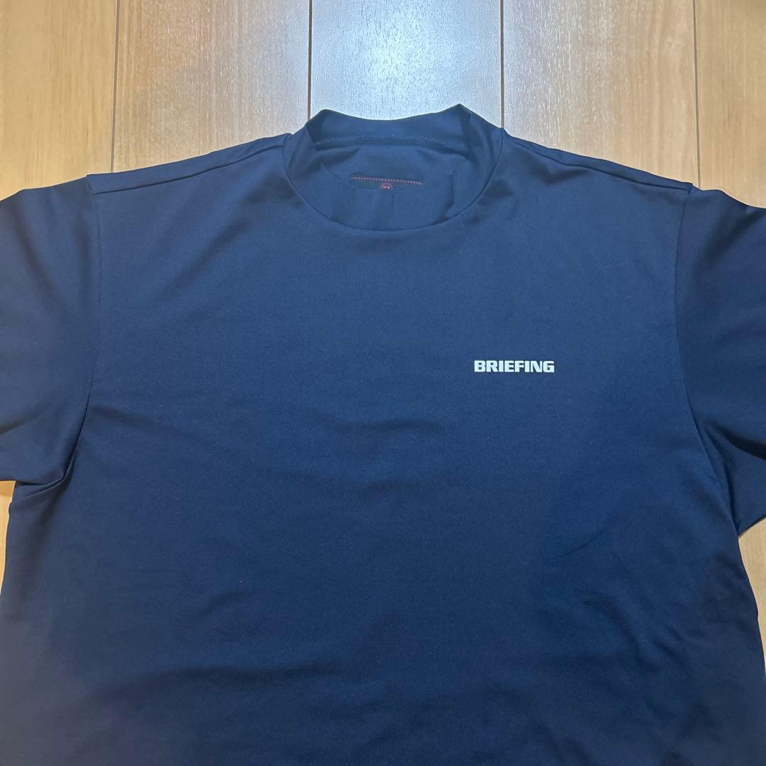 ブリーフィング BRIEFING バックロゴライン　モック　ネイビー