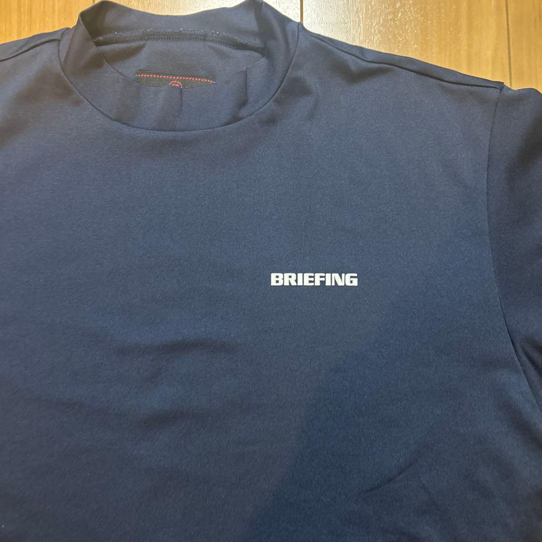 ブリーフィング BRIEFING バックロゴライン　モック　ネイビー