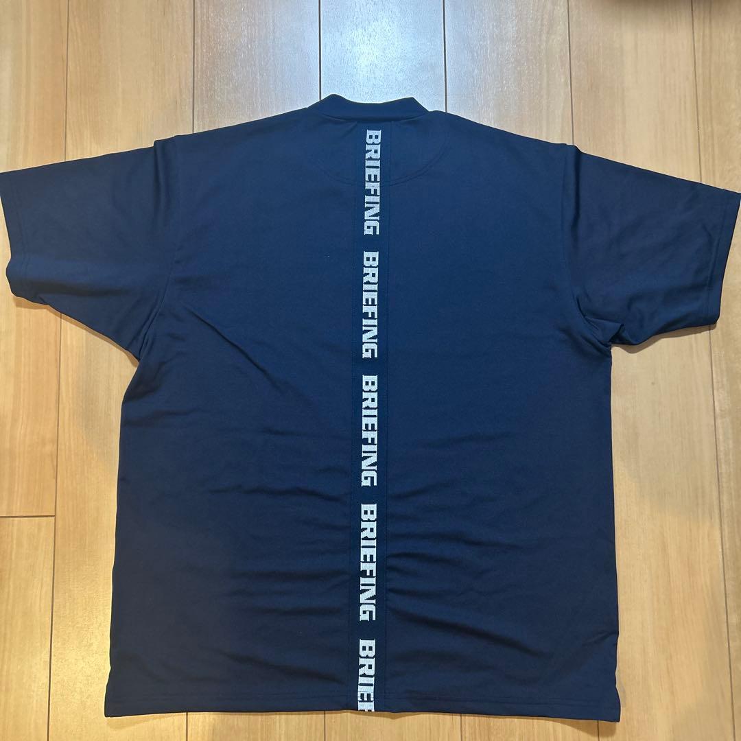 ブリーフィング BRIEFING バックロゴライン　モック　ネイビー