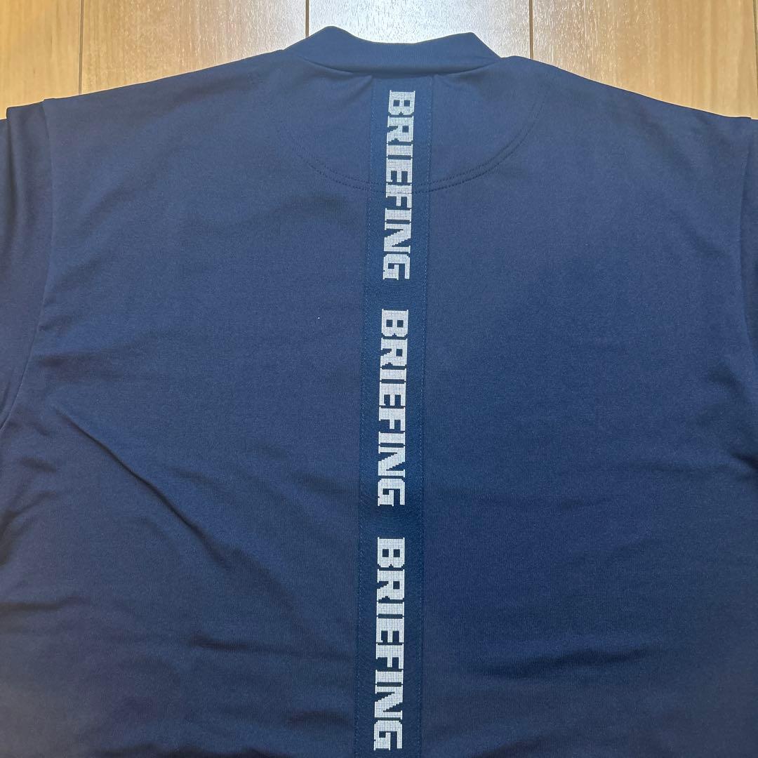ブリーフィング BRIEFING バックロゴライン　モック　ネイビー