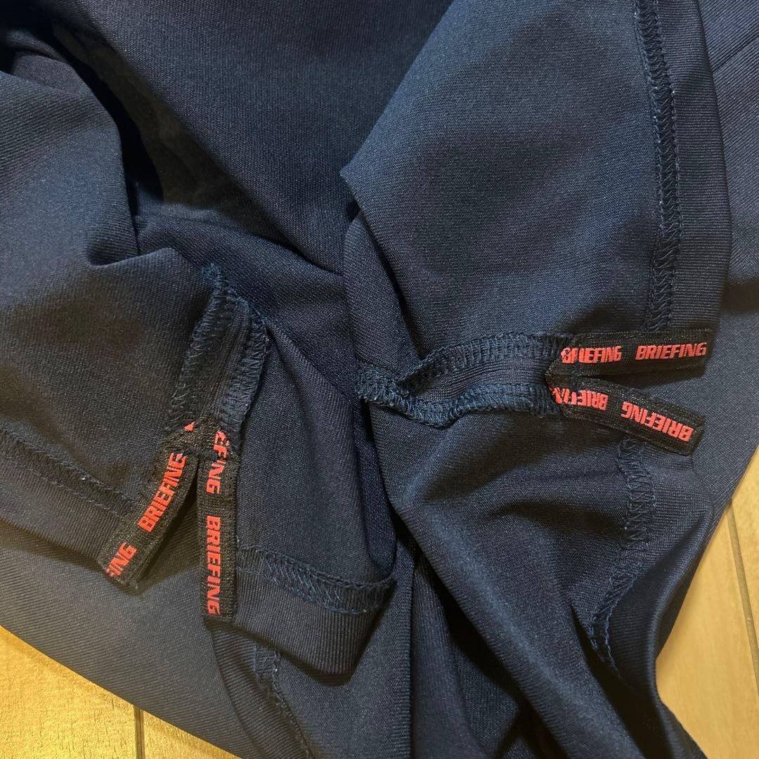ブリーフィング BRIEFING バックロゴライン　モック　ネイビー