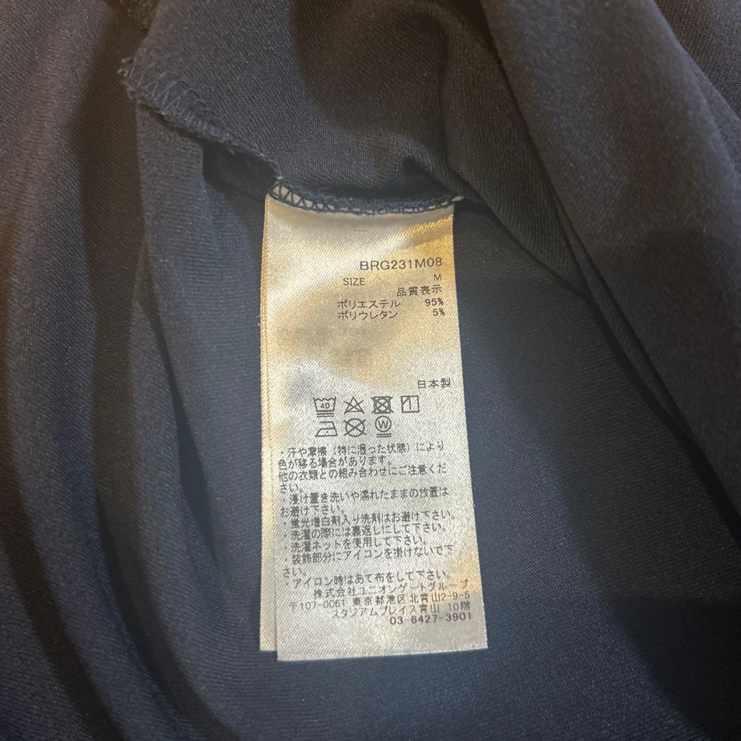 ブリーフィング BRIEFING バックロゴライン　モック　ネイビー