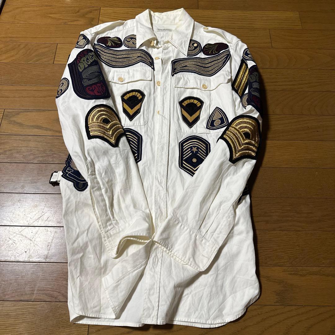 希少】 ドリスヴァンノッテン ミリタリー ワッペン刺繍 シャツ 二宮和