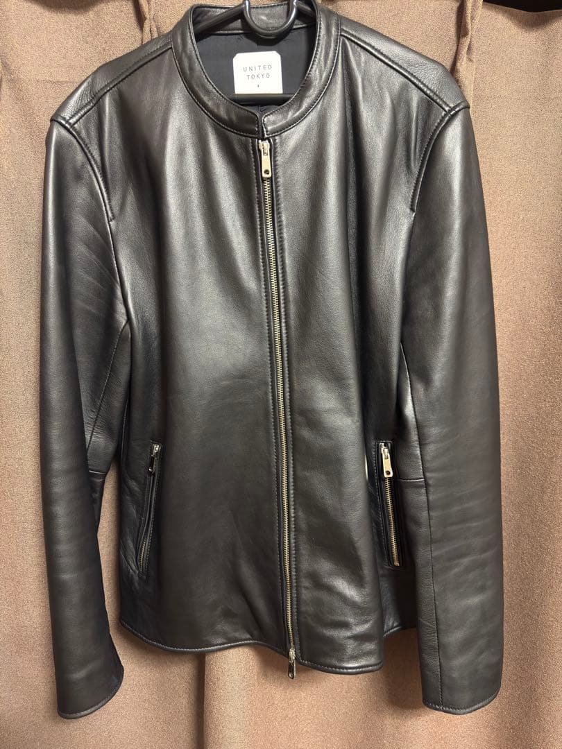 UNITED TOKYO 羊革 ラムレザー シングルライダース 希少4(XL)