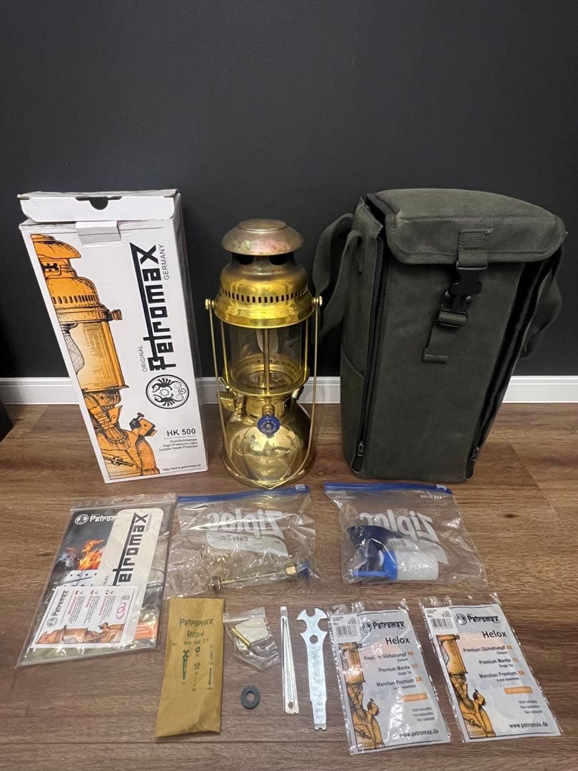 希少品 エラー品 Petromax HK500 ランタン 真鍮製 灯油　ケロシン