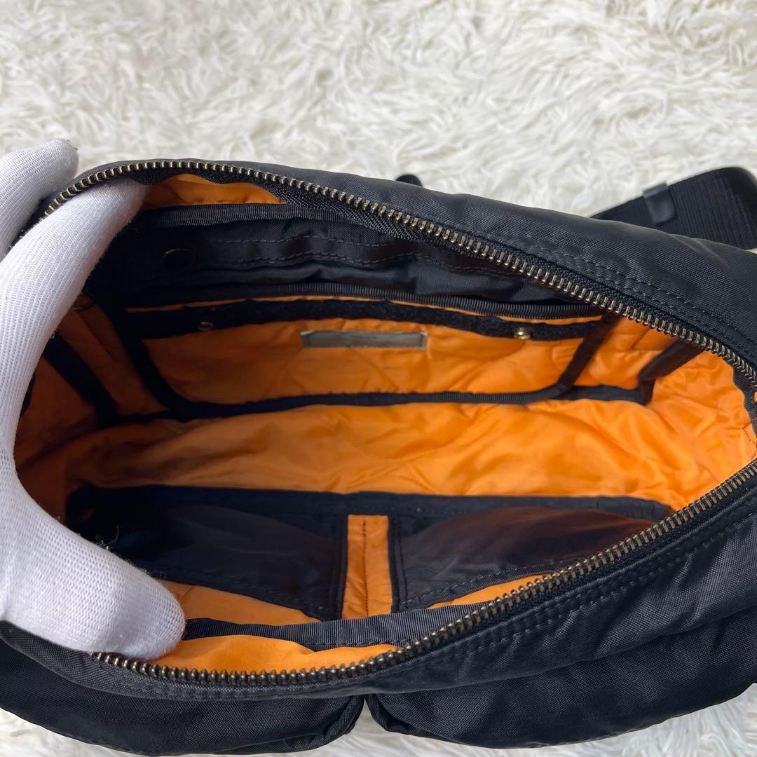【美品】PORTER フォース ボディバッグ 2way ブラック ユニセックス