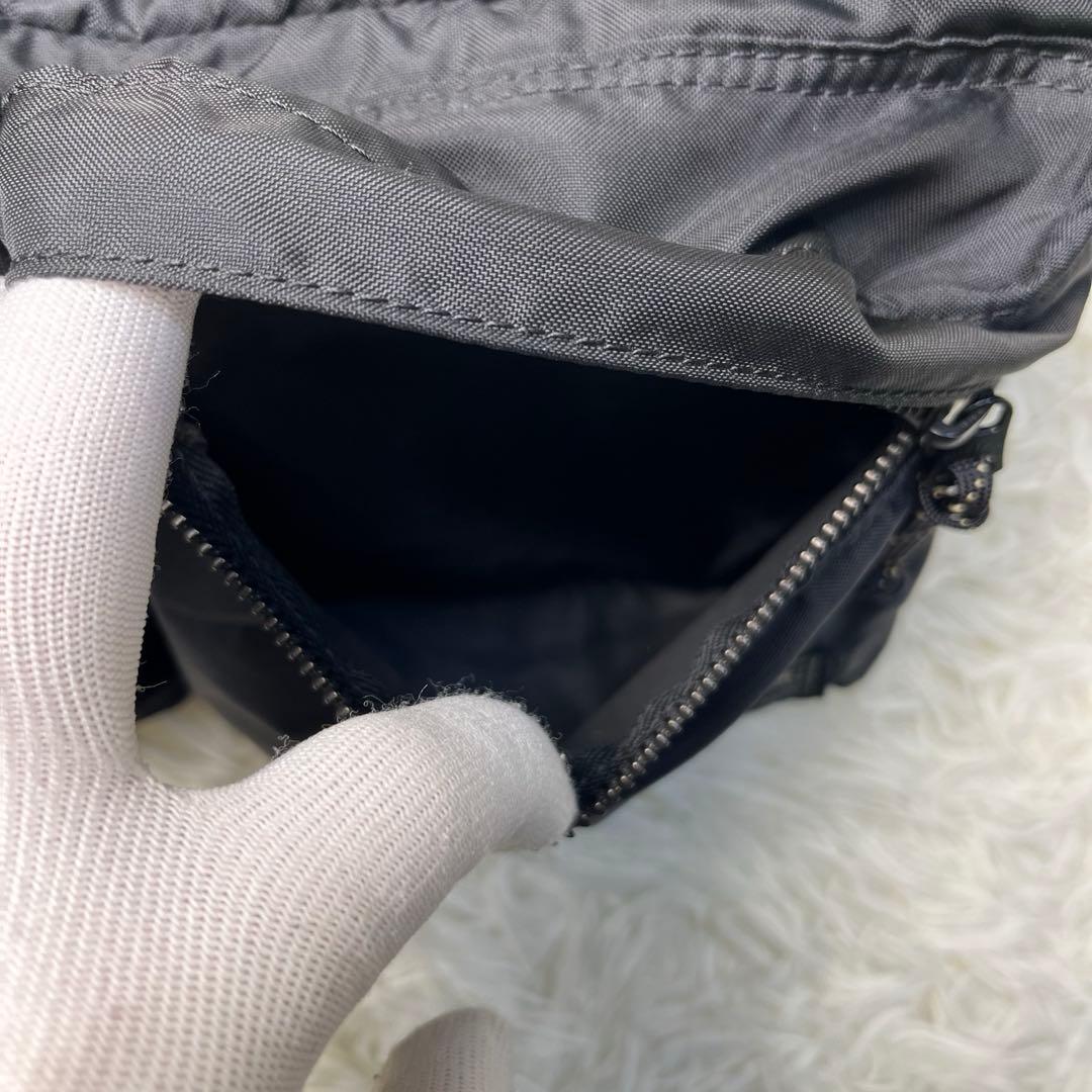 【美品】PORTER フォース ボディバッグ 2way ブラック ユニセックス