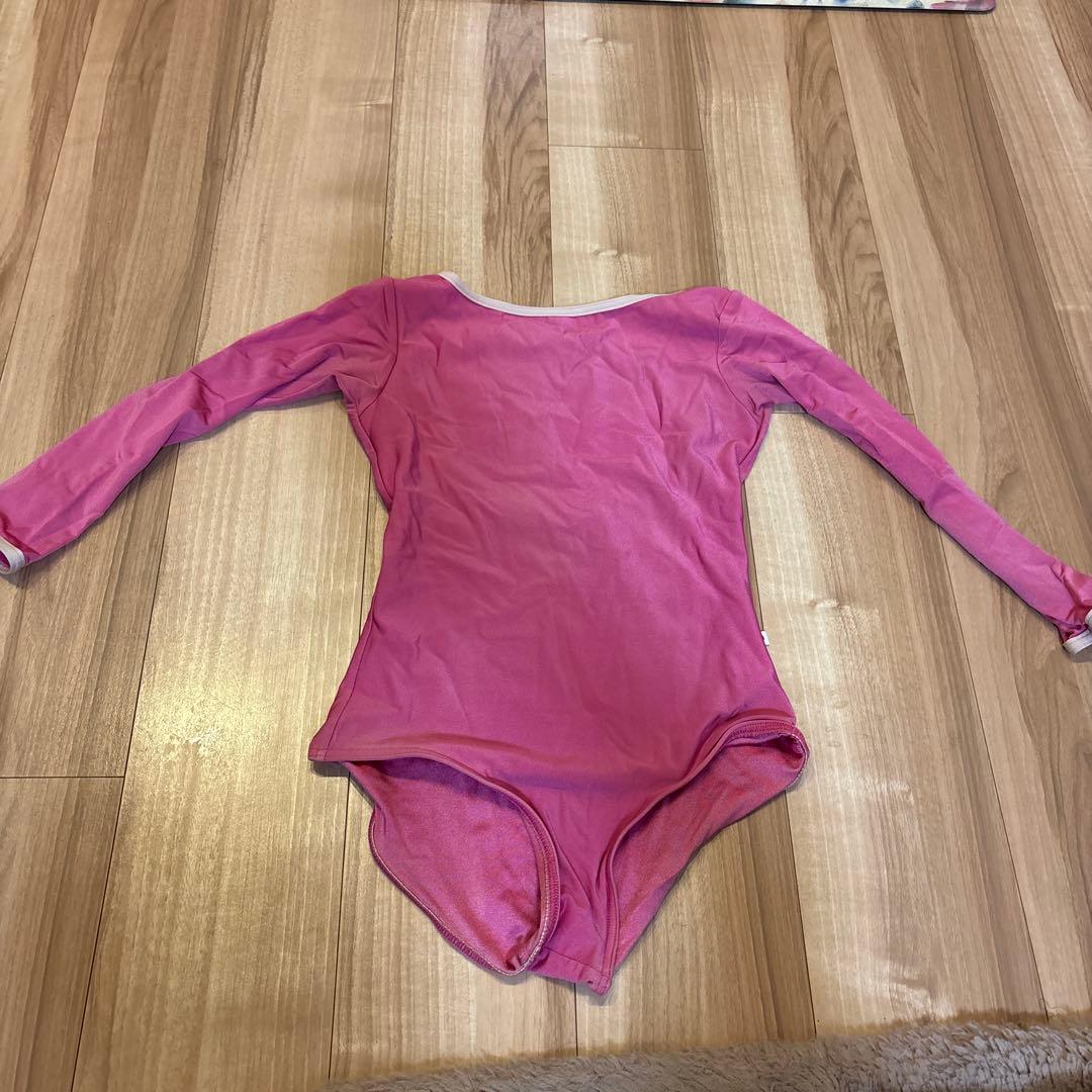 YUMIKO ピンク 長袖 レオタード Lサイズ - メルカリ