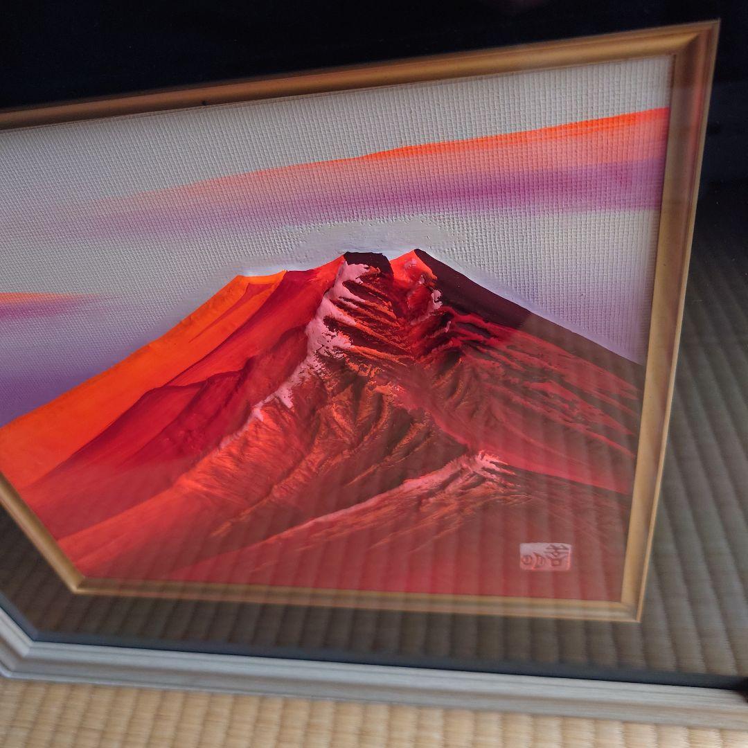 赤富士絵画】百瀬善明作 厚盛赤富士 - メルカリ