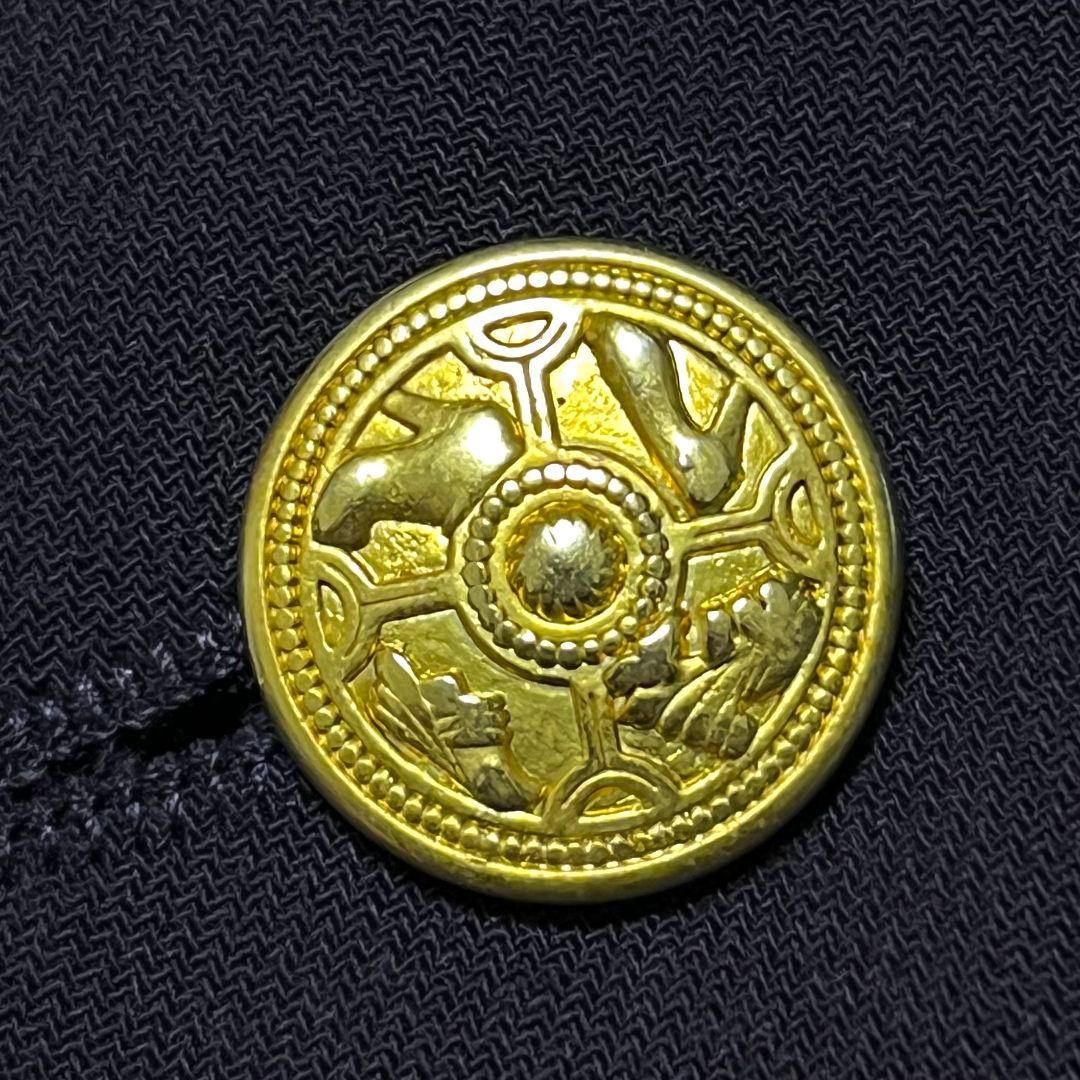 【金ボタン】【L】Salvatore Ferragamo プリーツ ワンピース