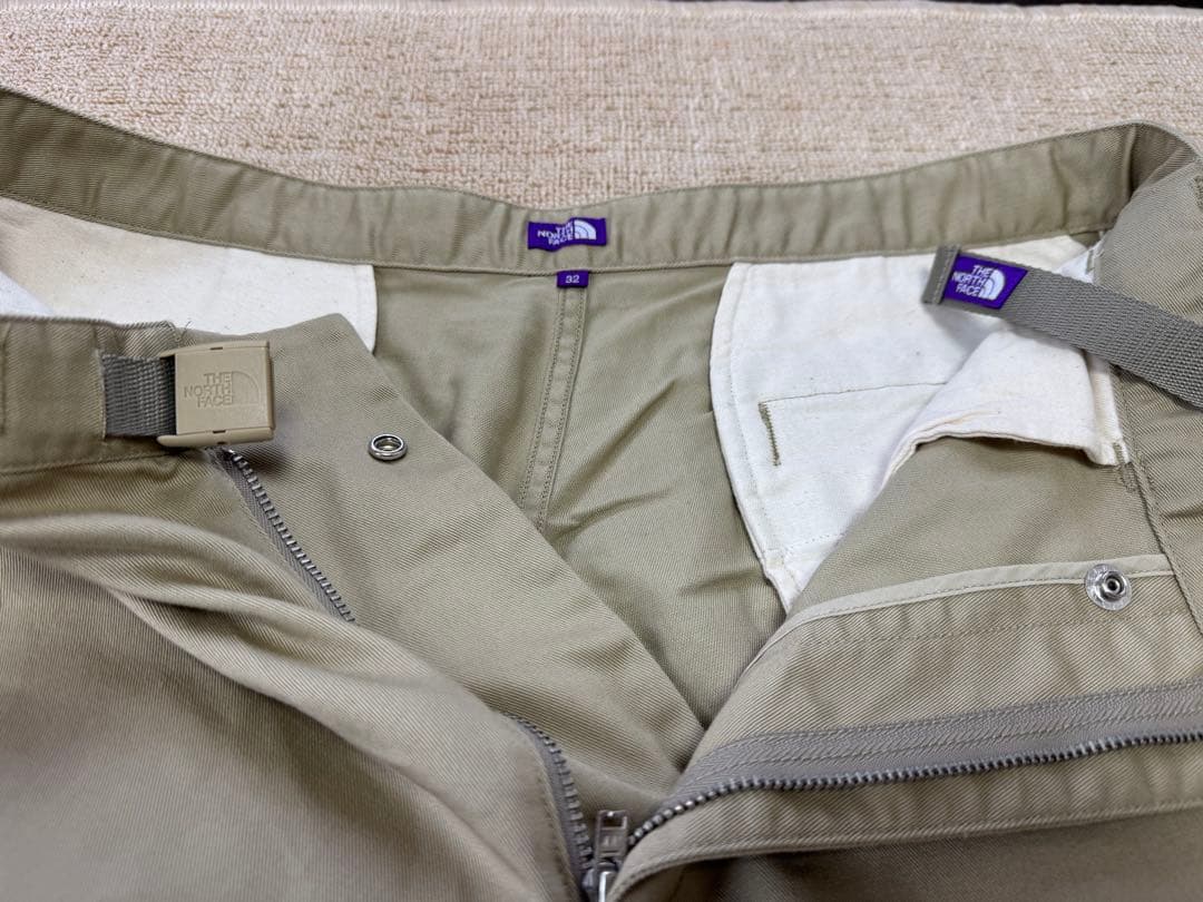 TNFPL チノワイドテーパードパンツ ベージュ 32インチ THE NORTH FACE