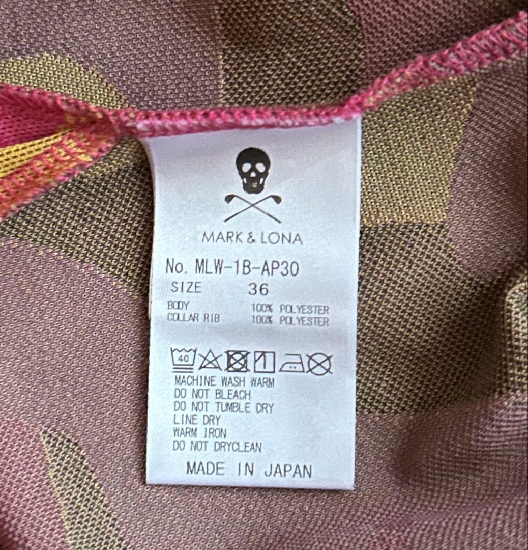 MARK&LONAマークアンドロナスカル カモフラポロシャツ ピンクレディースS