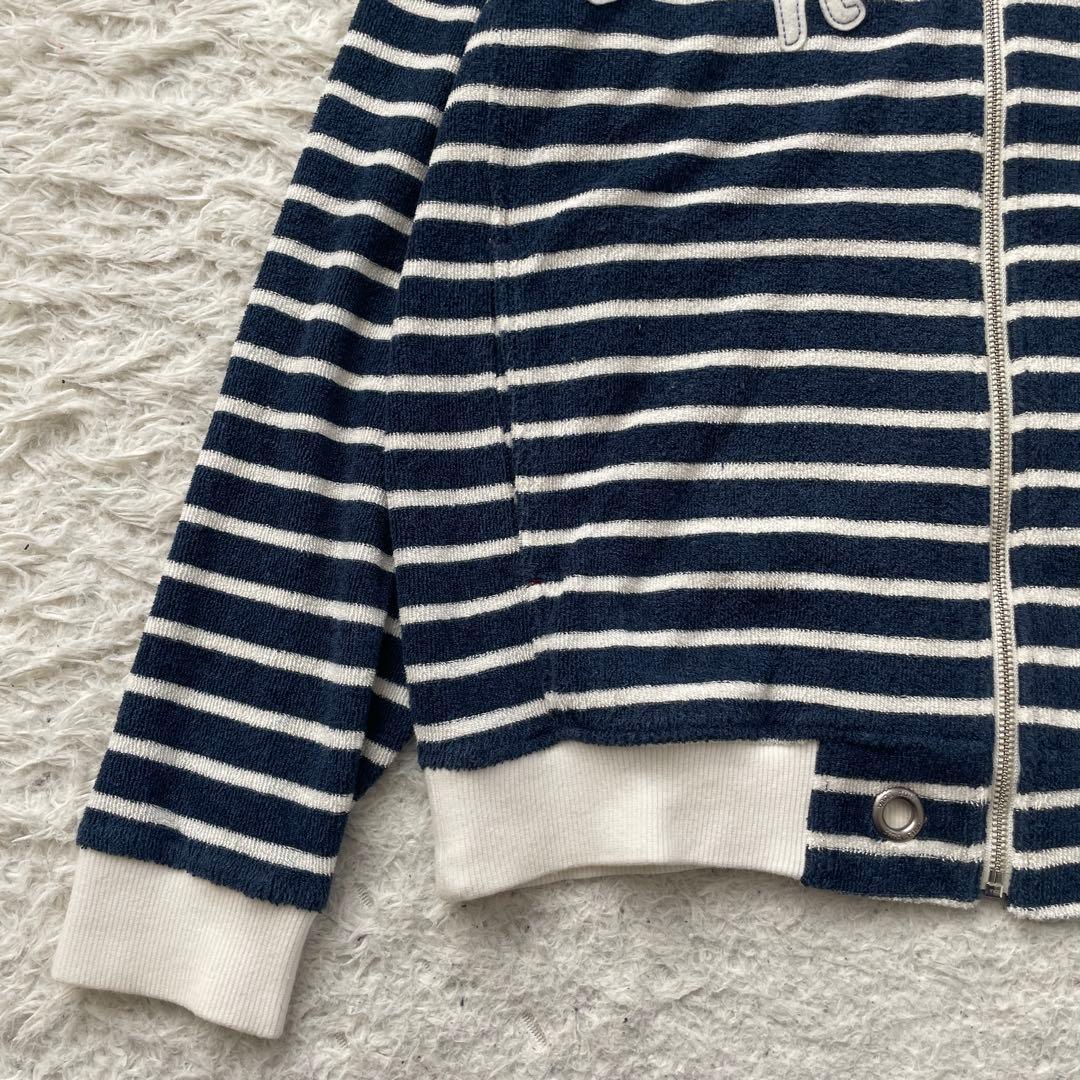 SINACOVA 刺繍　ボーダー　長袖　パーカー