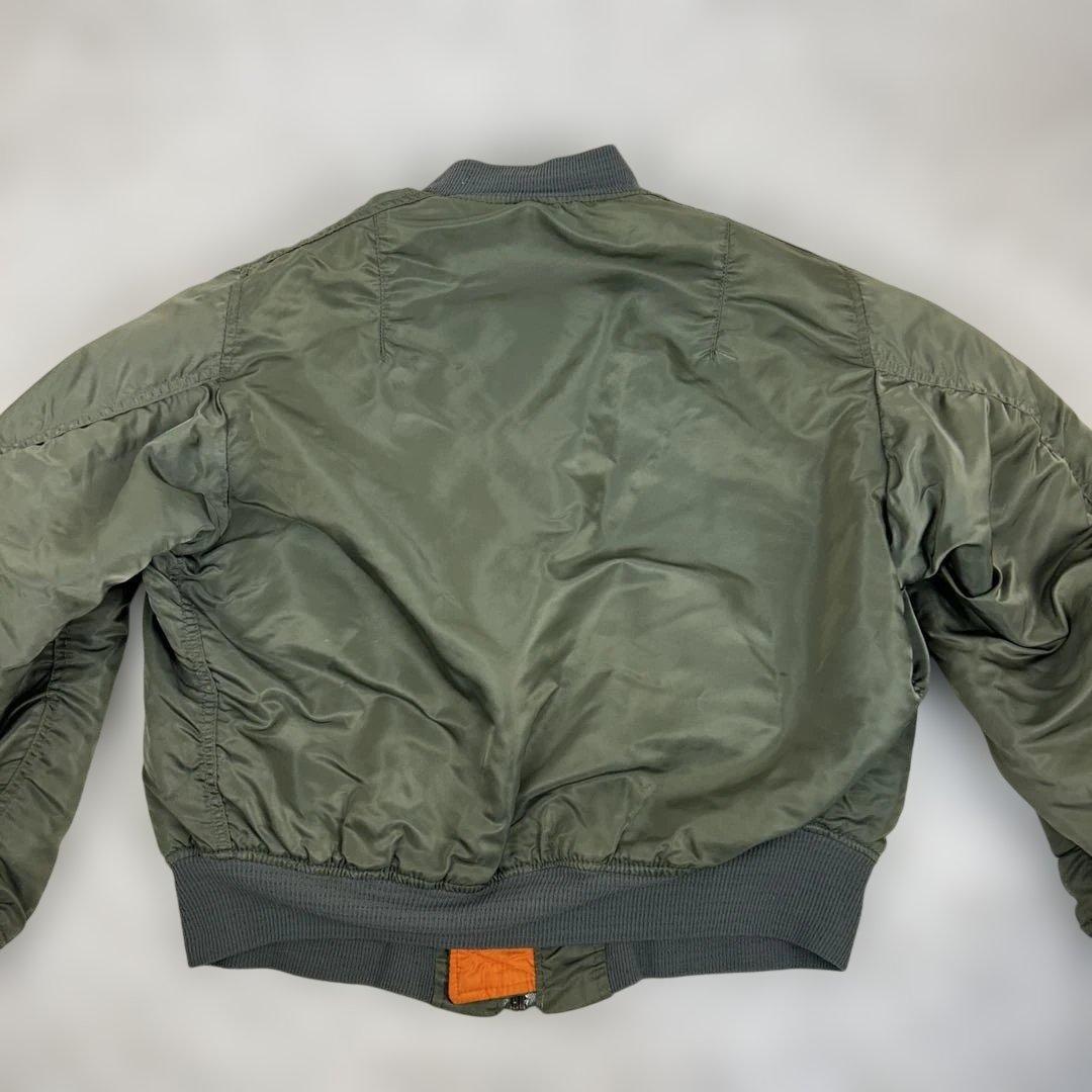 レア 80s USA製 ALPHA MA-1 フライトジャケット 三本線タグ L