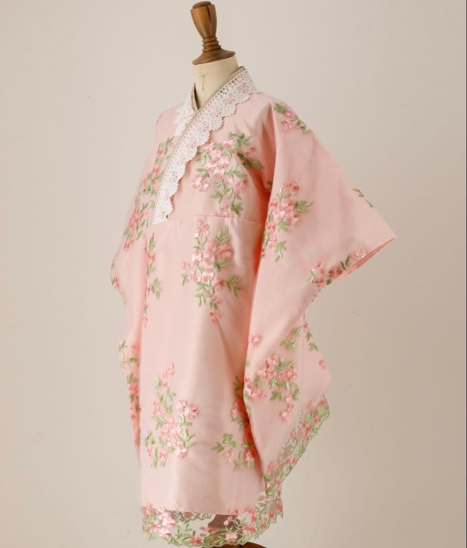 Catherine Cottage 七五三 フラワーレース着物ワンピ&被布セット