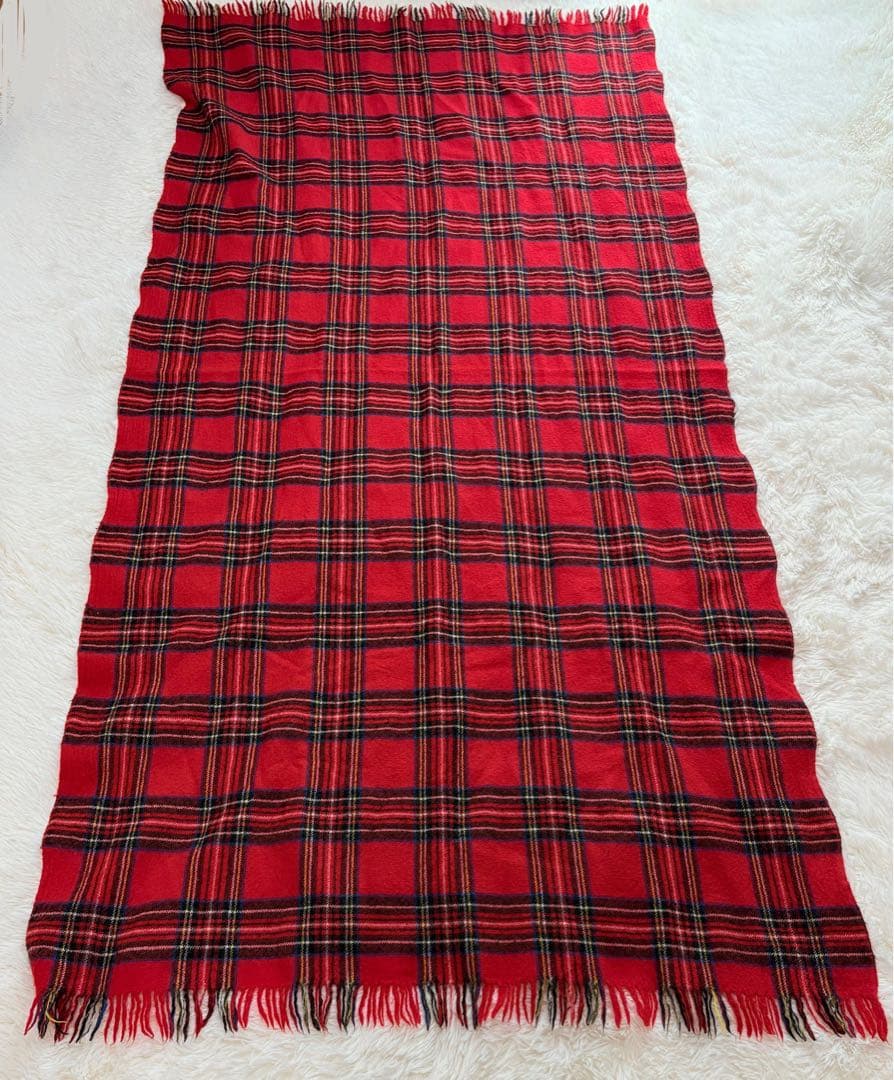 トリコットコムデギャルソン 大判ストール チェック柄 マフラー ブランケット