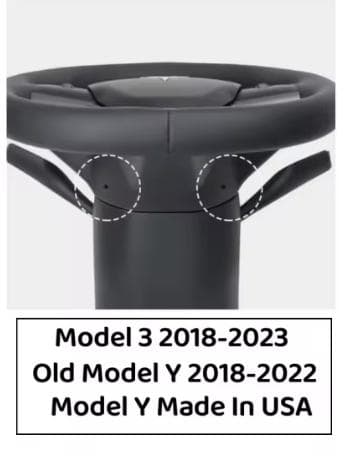 テスラモデル３　ヨークハンドル（ナッパレザー、サイドマットカーボン）ヒーター対応